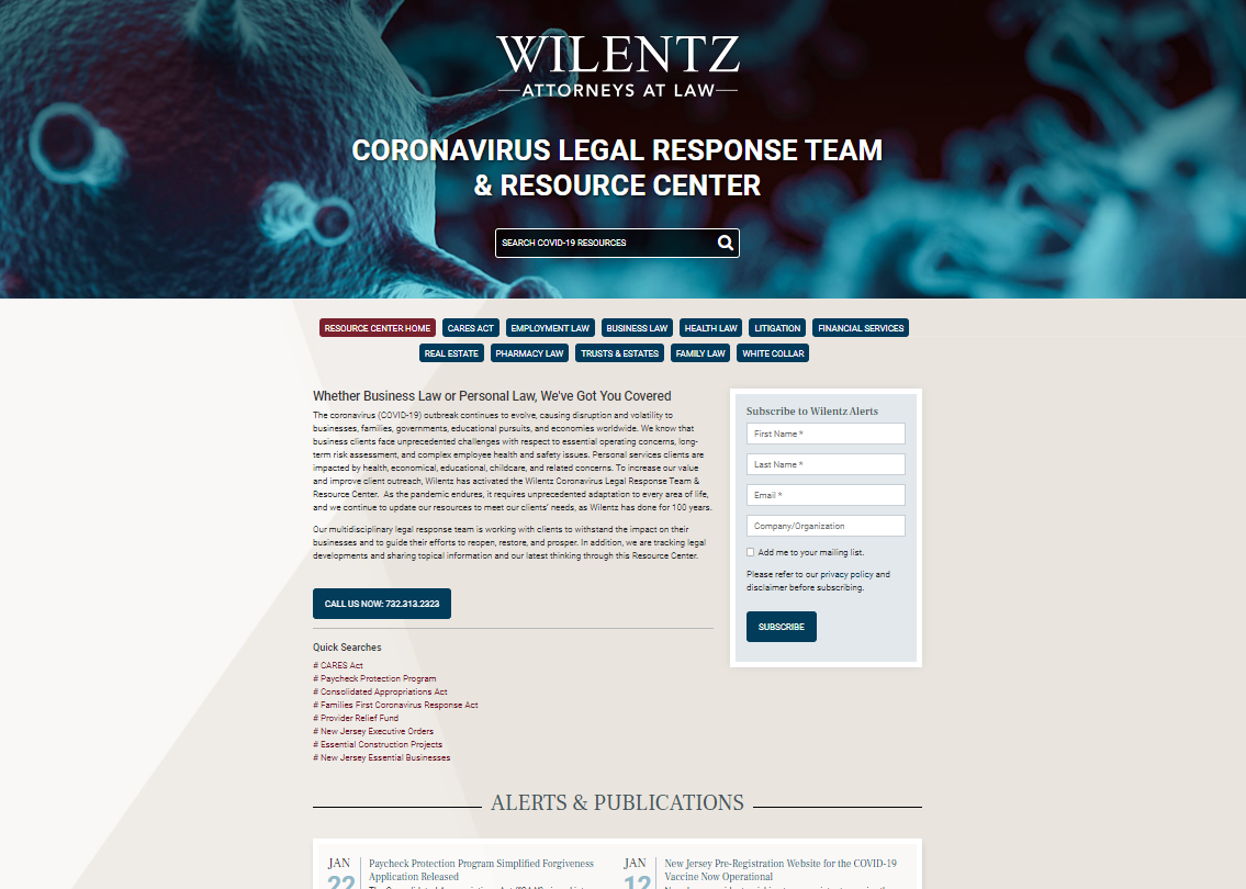 Our Coronavirus Legal Response Team & Resource Center is activated, helping clients mitigate the impact of the COVID-19 outbreak on their businesses and families and to plan for a brighter road ahead.